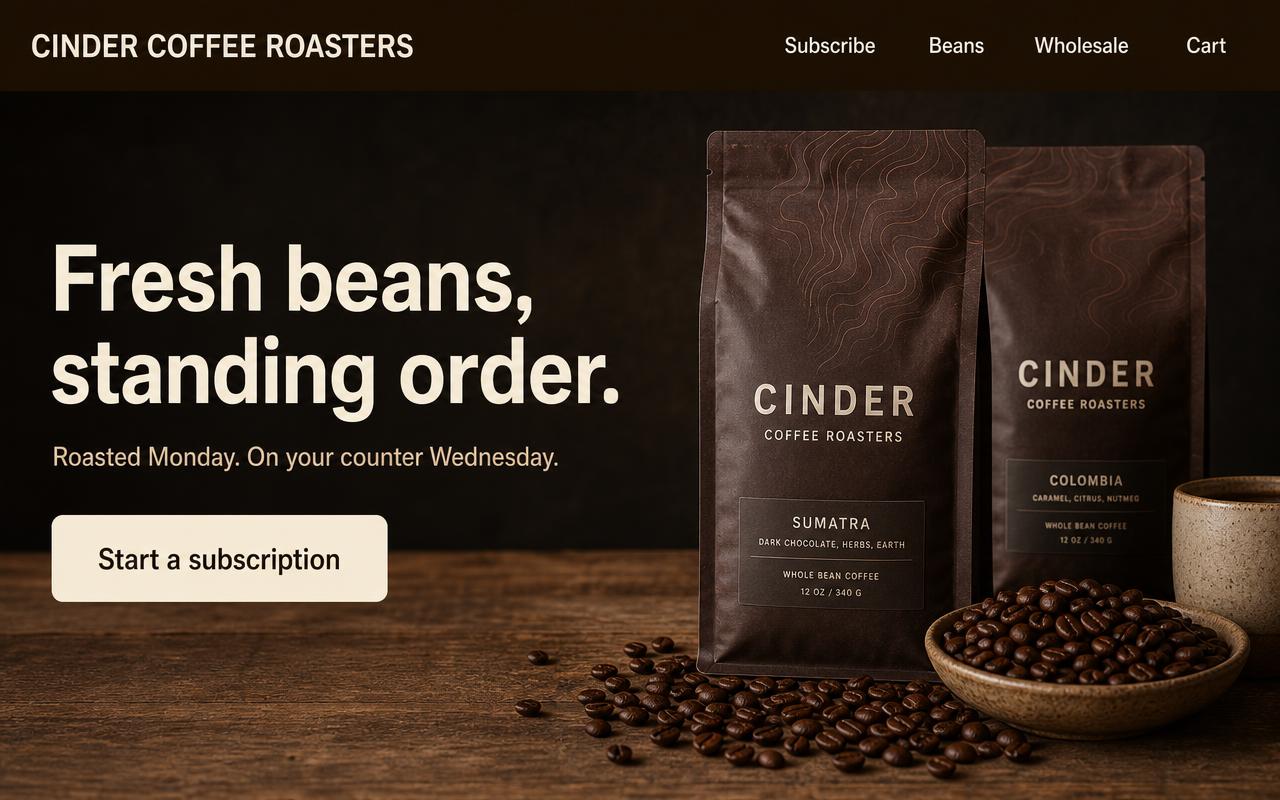 Cinder Coffee — Roastery